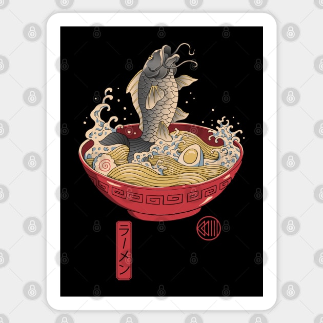 Fish Ramen Sticker by Vincent Trinidad Art